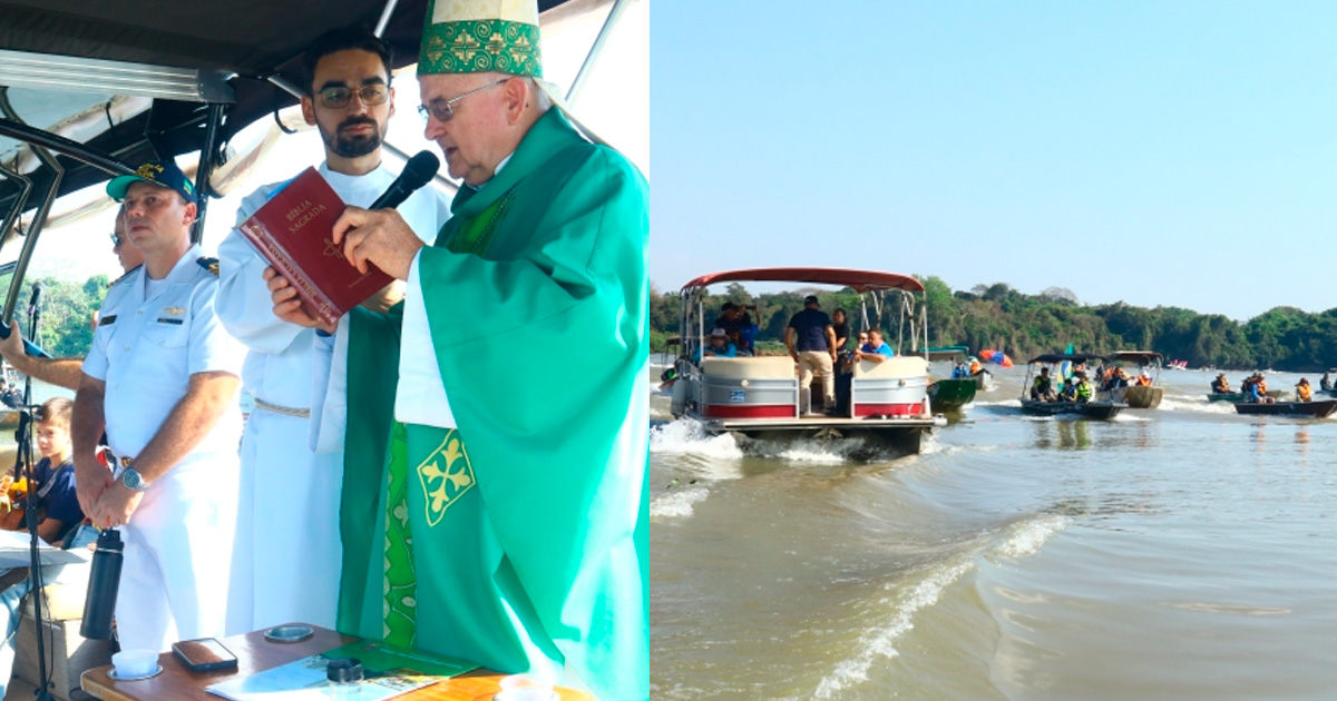 Festeja Sinop:  3ª Romaria nas Águas do Rio Teles Pires reúne cerca de 90 embarcações e mil pessoas na Santa Missa