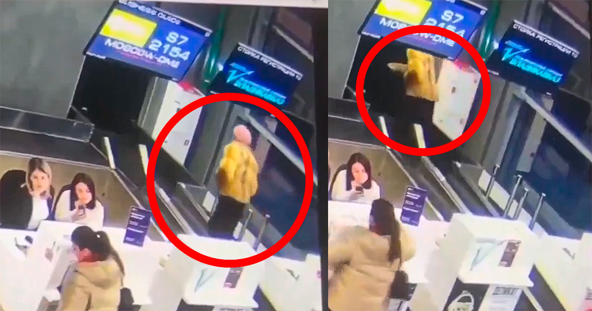 Idosa sobe na esteira de bagagem do aeroporto achando que era esteira rolante e assusta funcionários