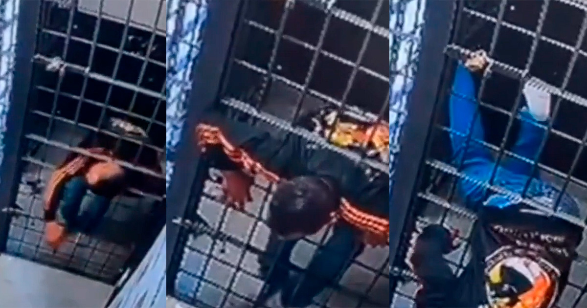 HOMEM É PRESO POR VIOLÊNCIA DOMÉSTICA, FICA ATRÁS DAS GRADES MAS FOGE POR UM BURACO NA CELA
