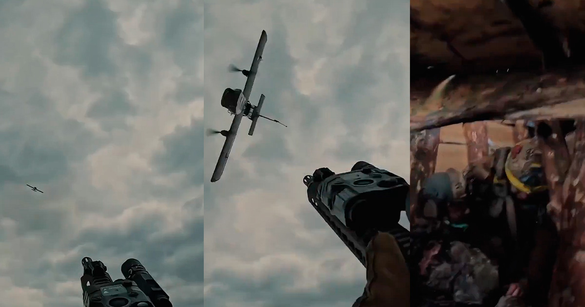 Um militar ucraniano sobreviveu ao impacto de um drone kamikaze russo e as imagens são impressionantes